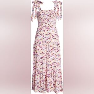SAM EDELMAN Confetti Smocked Bodice Maxi Sundress